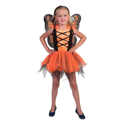 Dievčenský kostým Motýľ oranžový veľkosť 5-8 rokov