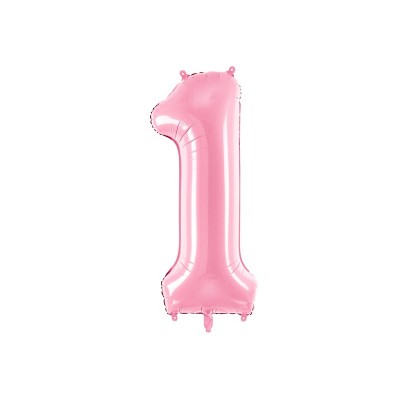 Fóliový balón 1 slabo ružový