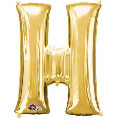 Fóliový balón "H" zlatý
