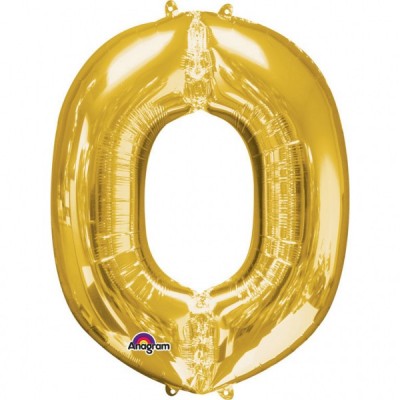 Fóliový balón "O" zlatý