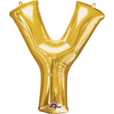 Fóliový balón "Y" zlatý