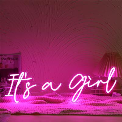 LED neonový nápis It´s a girl