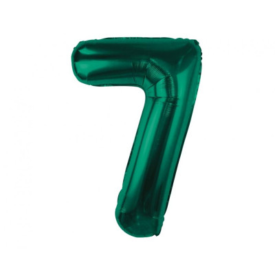 Fóliový balón číslo 7 smaragdová zelená