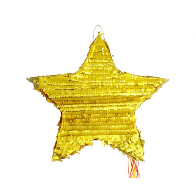 Piňata zlatá foliová hviezda