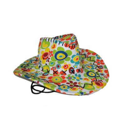 Kovbojský kvetinový klobúk