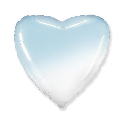 Fóliový balón srdce modro biele ombré