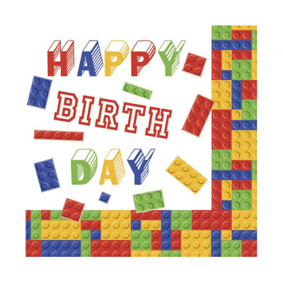 Servítky Happy Birthday Lego