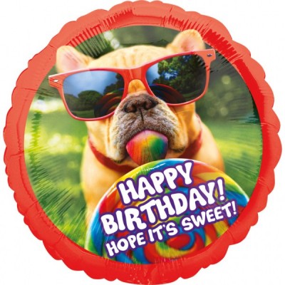 Fóliový balón pes, Happy Birthday