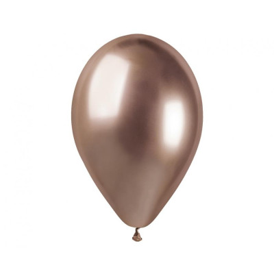 Latexový lesklý balón ružovo zlatá 33 cm