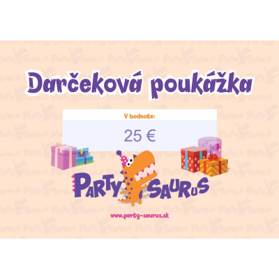 Darčeková poukážka v hodnote 25 €