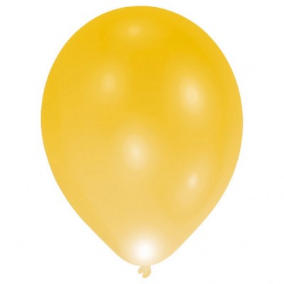 Svietiace latexové LED balóny zlaté