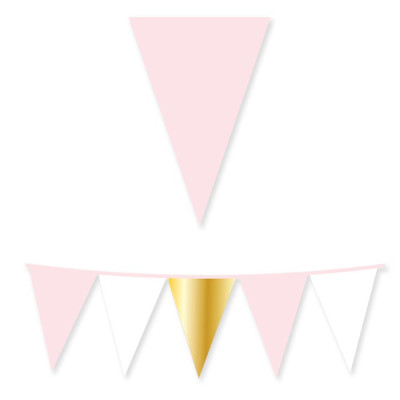 Vlajočkový banner ružový