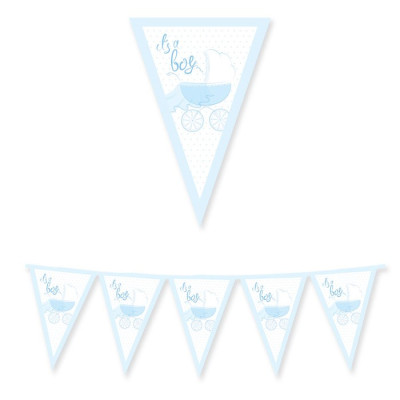 Vlajočkový banner modrý It´s a boy
