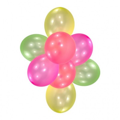 Latexové balóny neónové mix farieb 10 ks