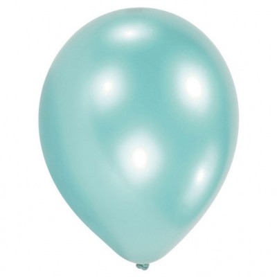 Latexové balóny perleťové karibská modrá 10 ks