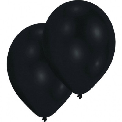 Latexové balóny čierne perleťové 50 ks
