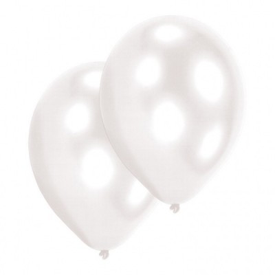 Latexové balóny perleťové biele premium 25 ks