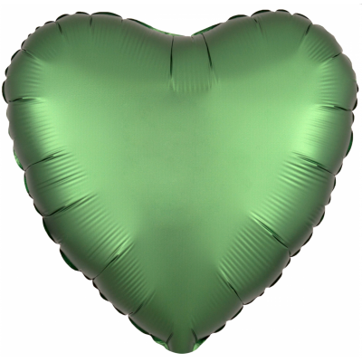 Fóliový balón Satin Luxe Emerald srdce
