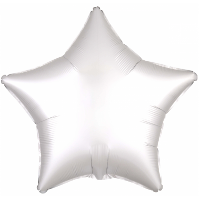 Fóliový balón Satin Luxe biela hviezda