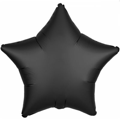 Fóliový balón Satin Luxe čierna hviezda