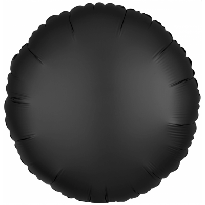 Fóliový balón Satin Luxe čierny guľatý