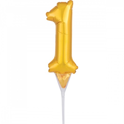 Fóliový balón dekoračné číslo na tortu “1”