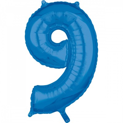 Fóliový balón 9 modrý