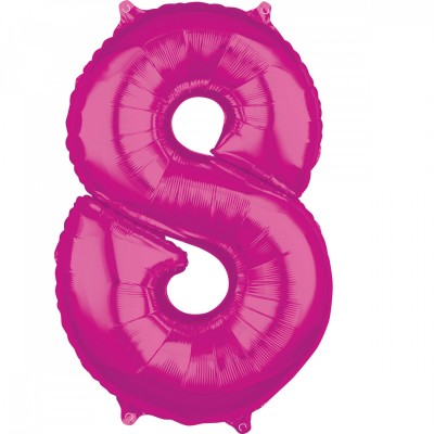 Fóliový balón 8 ružový