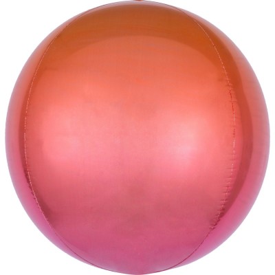 Fóliový balón Orbz červeno oranžový