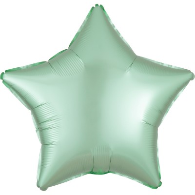 Fóliový balón Satin Luxe mätovo zelená hviezda