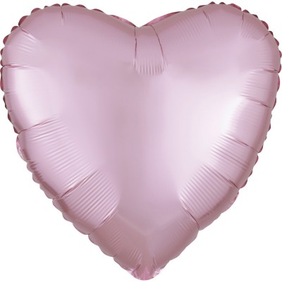 Fóliový balón Satin Luxe pastelovo ružové srdce