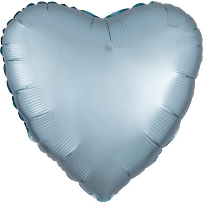 Fóliový balón Satin Luxe pastelovo modré srdce