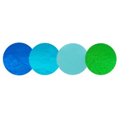 Fóliové konfety mix farieb modrá