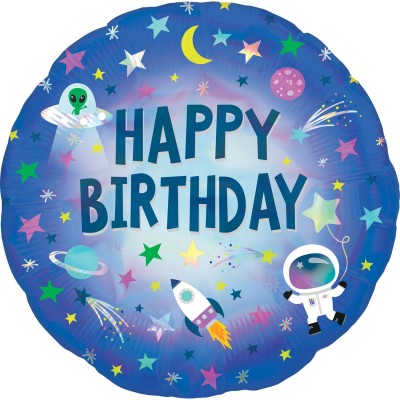 Fóliový balón Vesmír Happy Birthday