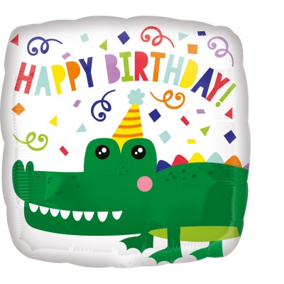 Fóliový balón Krokodíl Happy Birthday