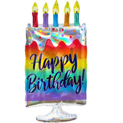 Fóliový balón supershape narodeninová torta Happy B-Day