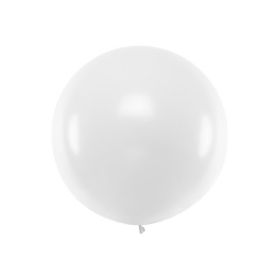 Latexový mega balón pastelová biela