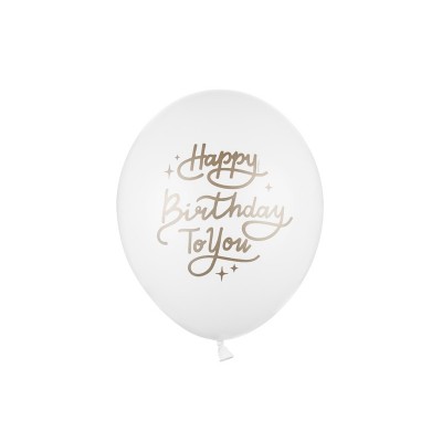 Latexové balóny biele Happy B-Day to You