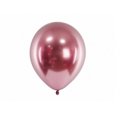 Latexový lesklý balón ružovo zlatá 33 cm