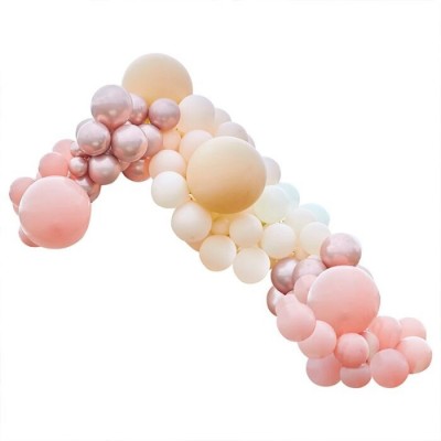 Balónová dekoračna sada oblúk ružový mix