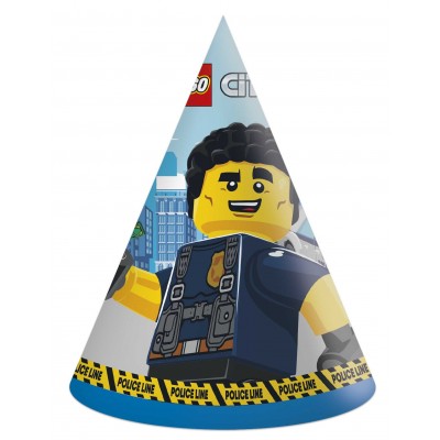 Klobúčiky na párty Lego city