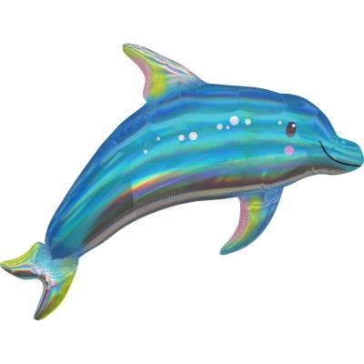 Fóliový holograficky balón Delfín SuperShape