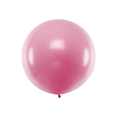 Latexový mega balón metalická ružová