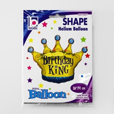 Fóliový mega balón Birthday King chlapec