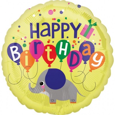 Fóliový balón sloník Happy B-Day