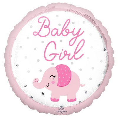 Fóliový balón Baby Girl sloník