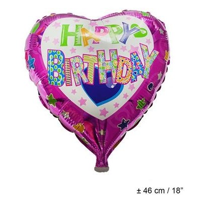 Fóliový balón srdiečko Happy B-Day