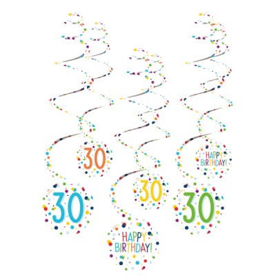 Špirálová dekorácia 30 narodeniny