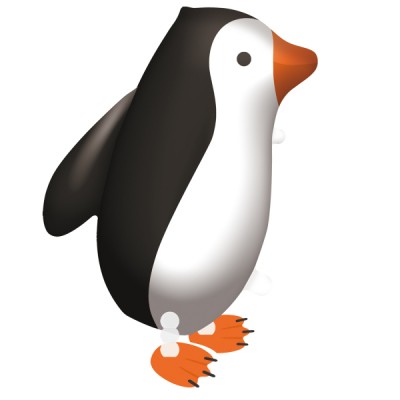 Airwalker fóliový balón pinguin