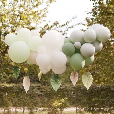 Balónová dekoračná sada oblúk mix zelenej